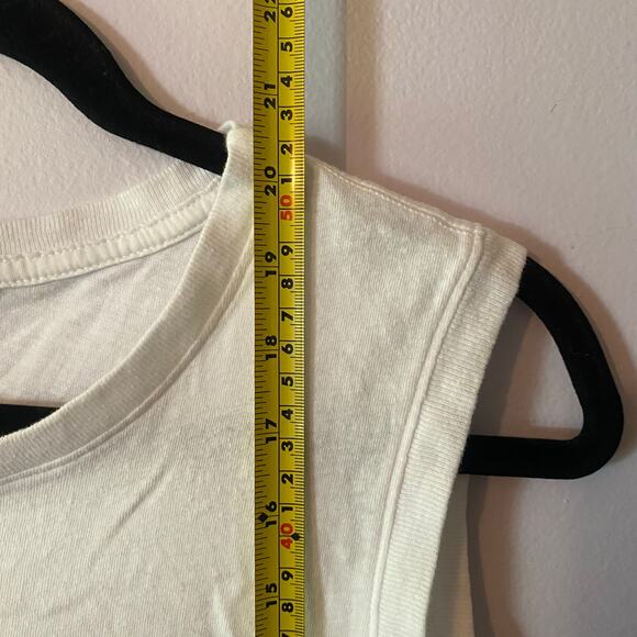 Mother White Sleeveless Strong Silent Type Tank Top Cropped Heart Design Large - Picture 8 of 12